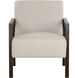 Neymar Linea Light Grey Leather Lounge Chair